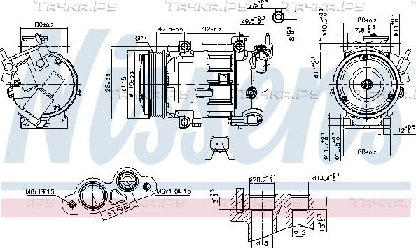 Компрессор кондиционера Nissens ** FIRST FIT ** для Peugeot 208 I 2012-2019. Артикул 890606