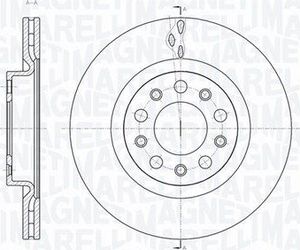 Тормозной диск Magneti Marelli задний для Alfa Romeo 159 2005-2012. Артикул 361302040448
