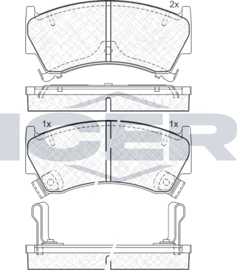 Тормозные колодки Icer. Артикул 181153