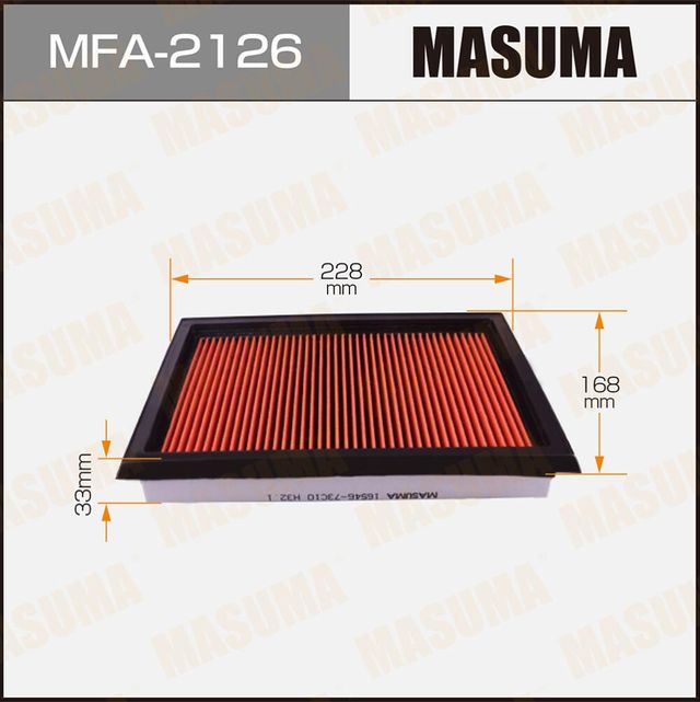 Воздушный фильтр Masuma. Артикул MFA-2126