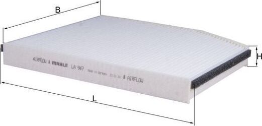 Салонный фильтр Mahle-Knecht. Артикул LA 947