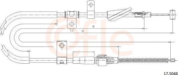 Трос ручника (тросик ручного тормоза) Cofle. Артикул 17.5048