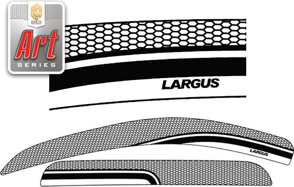 Дефлекторы СА Пластик для окон (Серия "Art" серебро) ВАЗ Lada Largus 2012-2026. Артикул 2010032707493