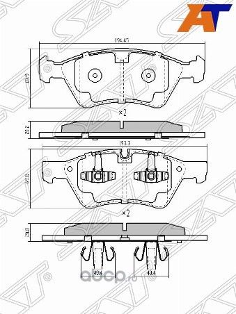 Колодки тормозные FR MERCEDES W211S211W463W164 (SAT). Артикул STA1644200820