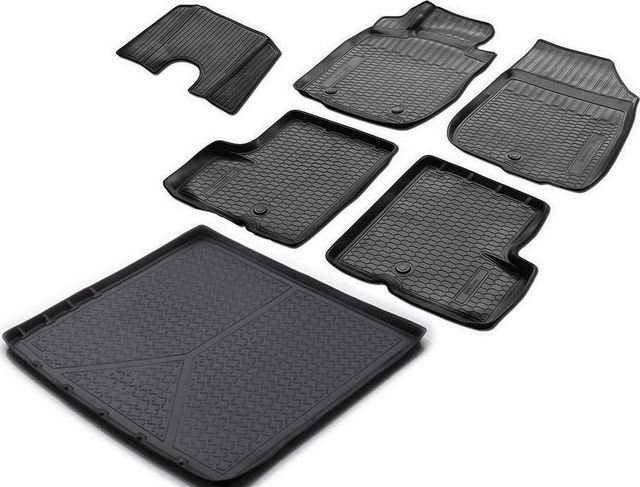 Комплект ковриков Rival для салона и багажника Nissan Terrano III (4WD) 2014-2017. Артикул K14108001-4