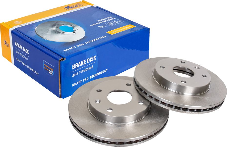 Диск тормозной CHEVROLET LACETTI 04- перед. (Kraft). Артикул KT016015