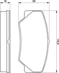 Тормозные колодки Bosch (Low-Metallic). Артикул 0 986 491 410