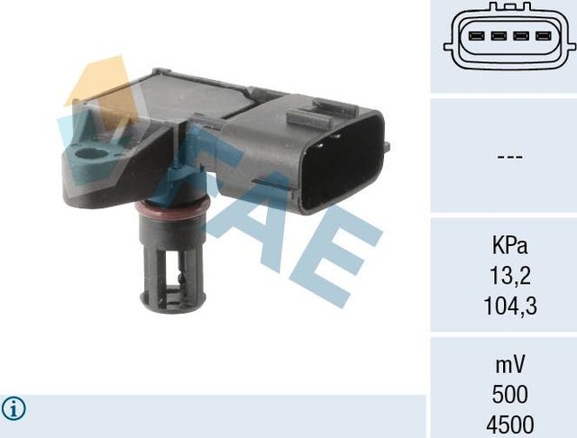 Датчик абсолютного давления (ДАД, MAP) FAE. Артикул 15163