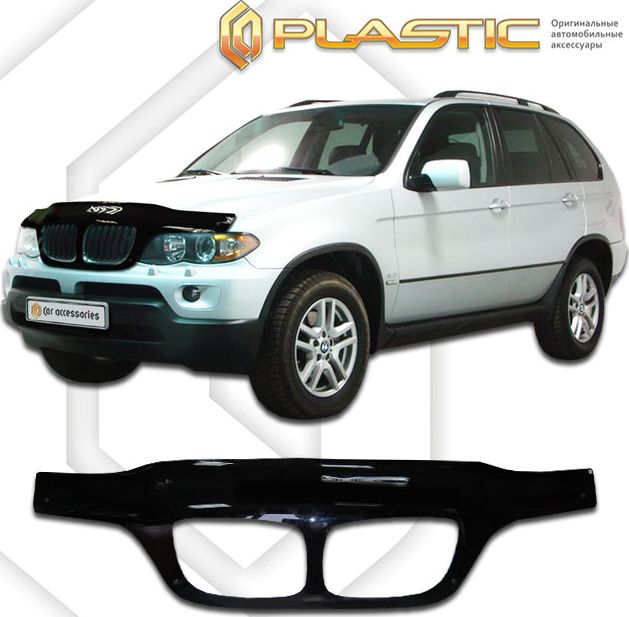 Дефлектор СА Пластик для капота (Classic черный) BMW X5  2004-2007. Артикул 2010060105261