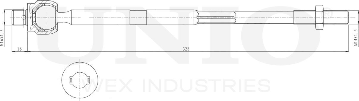 Тяга рулевая (Unio). Артикул SSP-30076