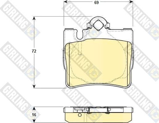 Тормозные колодки Girling. Артикул 6114552