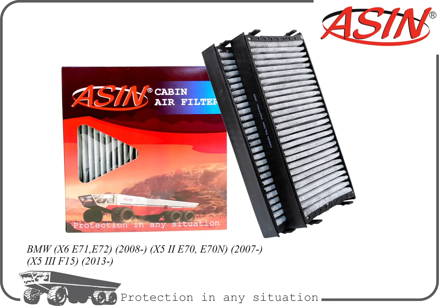 Фильтр салонный (угольный) (2 шт) (Asin). Артикул ASINFC2775C