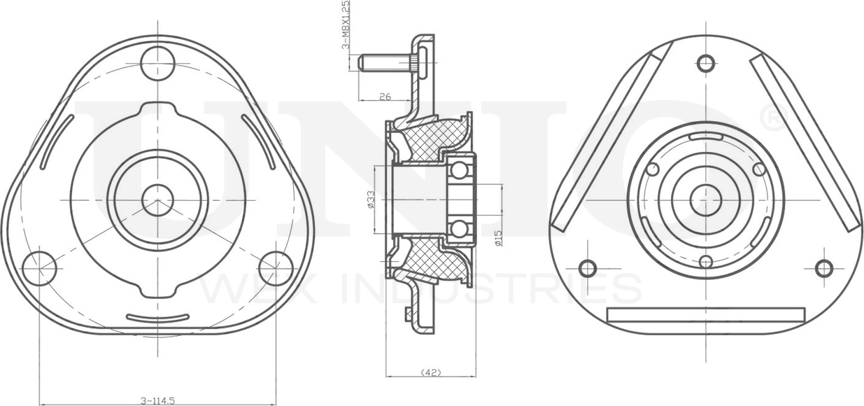 Опора амортизационной стойки (Unio). Артикул RMP-13108