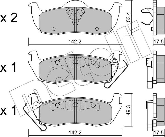 Тормозные колодки Metelli. Артикул 22-0720-0