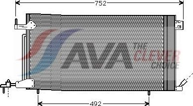 Радиатор кондиционера (конденсатор) AVA (алюминий). Артикул PEA5187