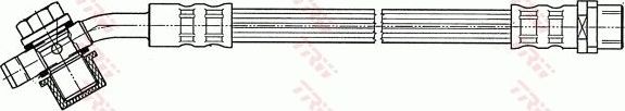 Тормозной шланг TRW задний правый/левый внешний для Audi A4 I (B5) 1994-2001. Артикул PHD543