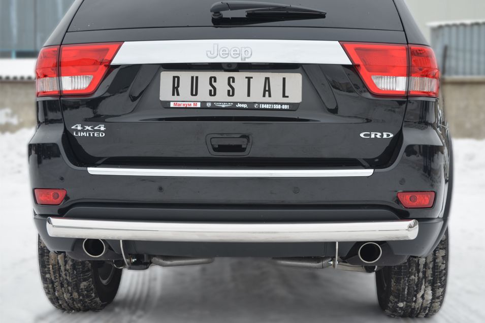 Защита RusStal заднего бампера d76 (дуга) для Jeep Grand Cherokee WK2 2012-2014. Артикул JGZ-001200