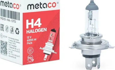 Лампа накаливания (Metaco). Артикул 9510-H4-STD