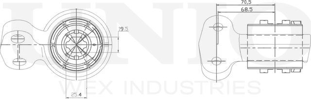 Сайлентблок рычага подвески (Unio). Артикул RMP-20078