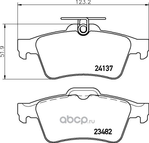 Колодки тормозные FORD Focus 2 MAZDA 3 VOLVO OPEL Vectra C задние (4шт.) TEXTAR. Артикул 2413703