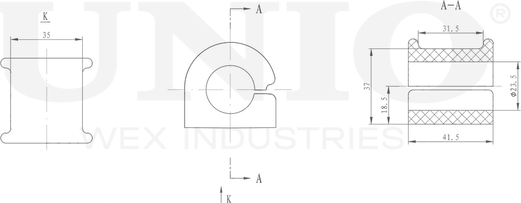 Втулка стабилизатора (Unio). Артикул RMP-10128