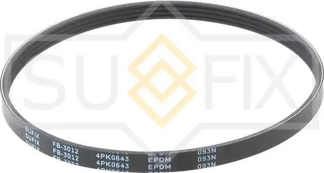 Ремень поликлиновый 4PK0643 (Sufix). Артикул FB3012