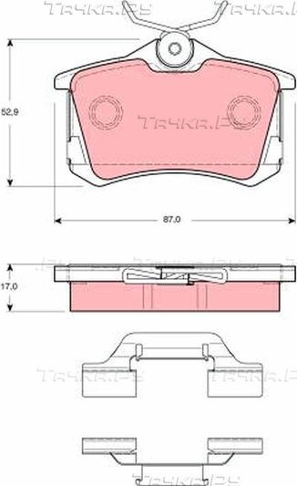 Тормозные колодки TRW. Артикул GDB1416