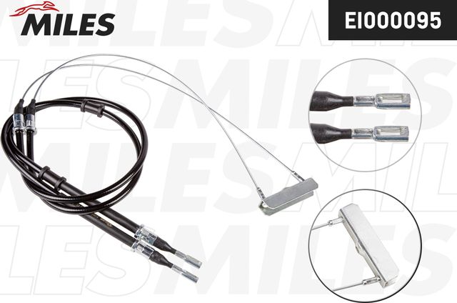 Трос ручника (тросик ручного тормоза) Miles задний для Opel Senator B 1987-1993. Артикул EI000095