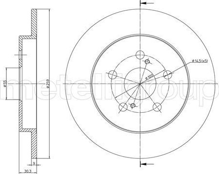 Тормозной диск Trusting задний для Lexus CT I 2011-2018. Артикул DF1440