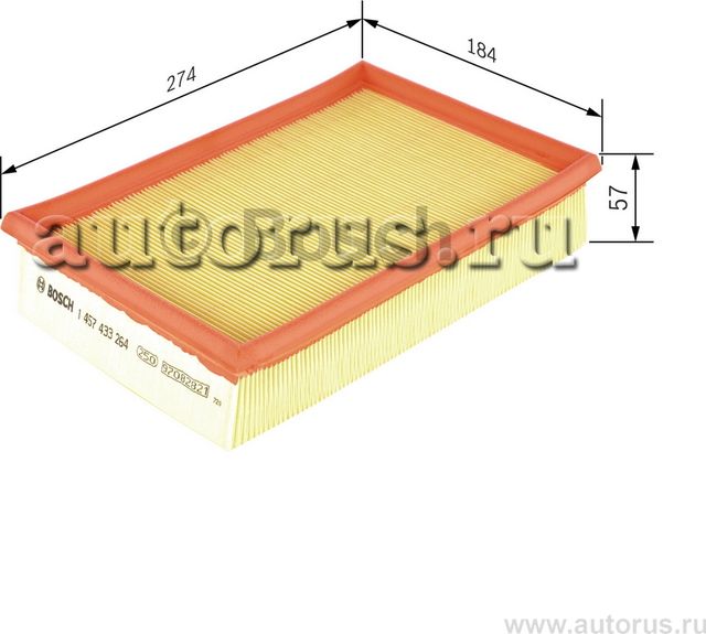 Фильтр воздушный (Bosch). Артикул 1457433264