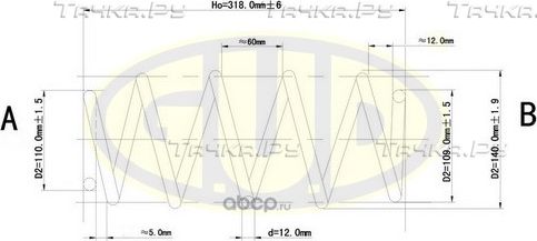 Пружина подвески G.U.D.. Артикул GCS063448