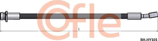 Тормозной шланг Cofle задний правый для Hyundai Elantra IV (HD) 2007-2011. Артикул 92.BH.HY101