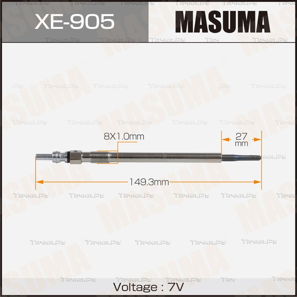 Свеча накаливания MASUMA DG-617 /OM642.940 (1/10/100). Артикул XE905