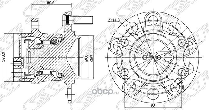 СТУПИЦА КОЛЕСА (SAT). Артикул ST3785A008