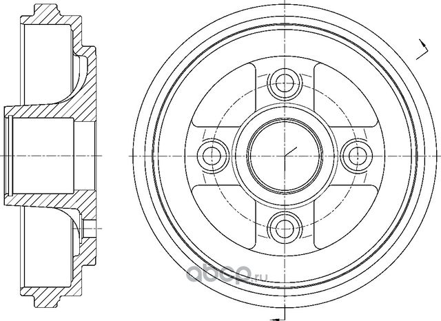 Барабан тормозной (G-Brake). Артикул GD06484