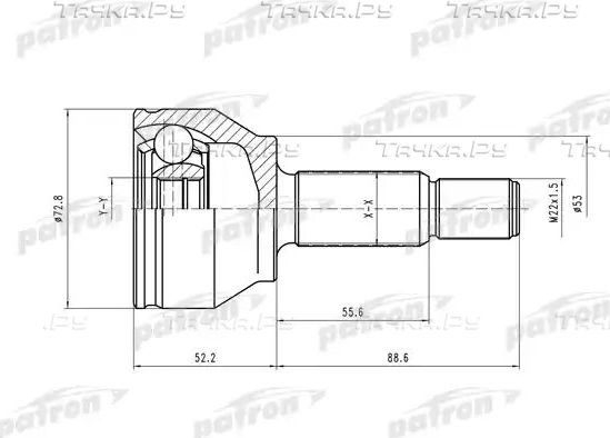 Шрус наружный (граната) Patron. Артикул PCV1429