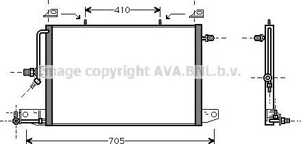 Радиатор кондиционера (конденсатор) AVA для Audi S6 I (C4) 1994-1997. Артикул AI5117