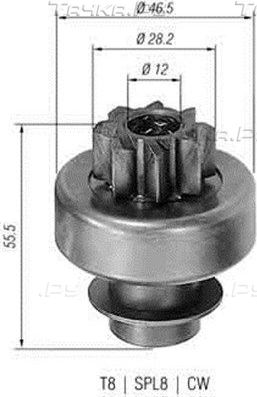 Бендикс стартера Magneti Marelli. Артикул 940113020130