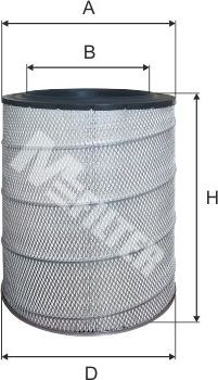 Воздушный фильтр MFilter для Volvo  FH16 2003-2002. Артикул A 816