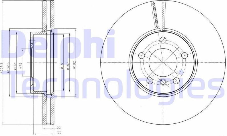 Тормозной диск Delphi. Артикул BG9061