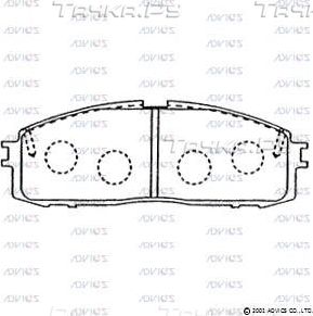 Тормозные колодки Advics задние для Toyota Celica IV (T160) 1985-1989. Артикул SN764