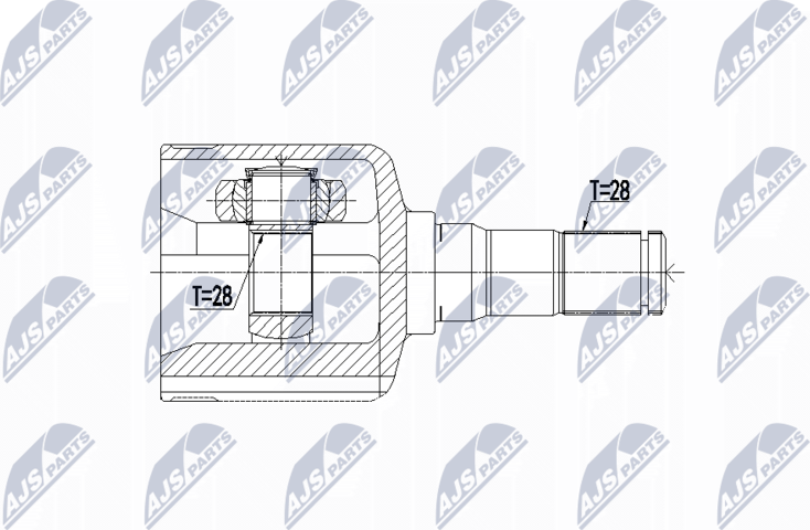 Шрус внутренний (граната) NTY. Артикул NPW-VV-079