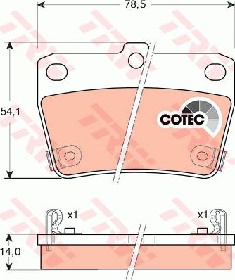 Колодки тормозные дисковые | зад | (Lucas). Артикул GDB3279