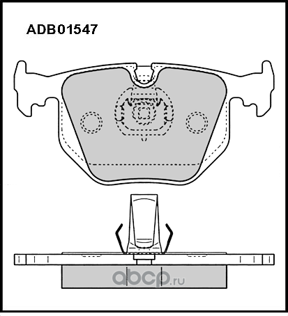 Колодки тормозные BMW X3 (E83),X5 (E53),E46 (2.5/3.0) задние (4шт.) ALLIED NIPPO (Allied Nippon). Артикул ADB01547