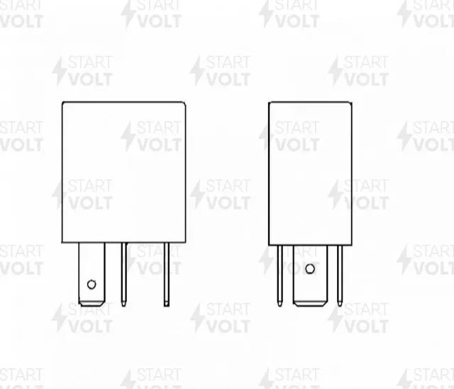 Реле для а/м VAG/Toyota/Opel/Ford/BMW/Mercedes-Benz 4 конт. 12V 20A унив. (SCR 0800) (Startvolt). Артикул scr-0800