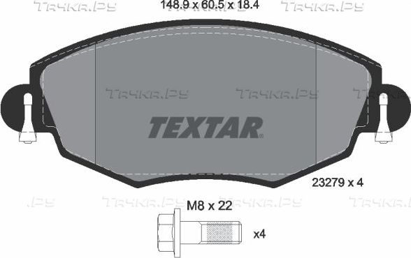 Тормозные колодки Textar Q+ передние для Ford Mondeo III 2000-2007. Артикул 2327904