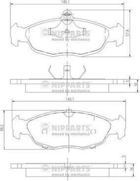 Тормозные колодки Nipparts. Артикул J3600901