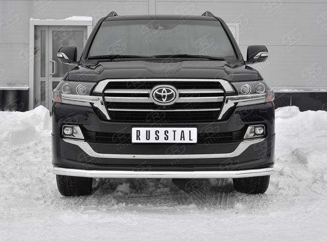 Защита RusStal переднего бампера d63 секции для Toyota Land Cruiser 200 Executive Lounge 2018-2021. Артикул TLCZ-003114