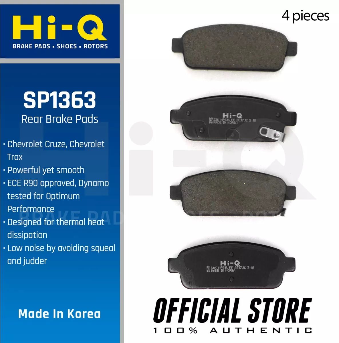 Тормозные колодки Sangsin Hi-Q. Артикул SP1363