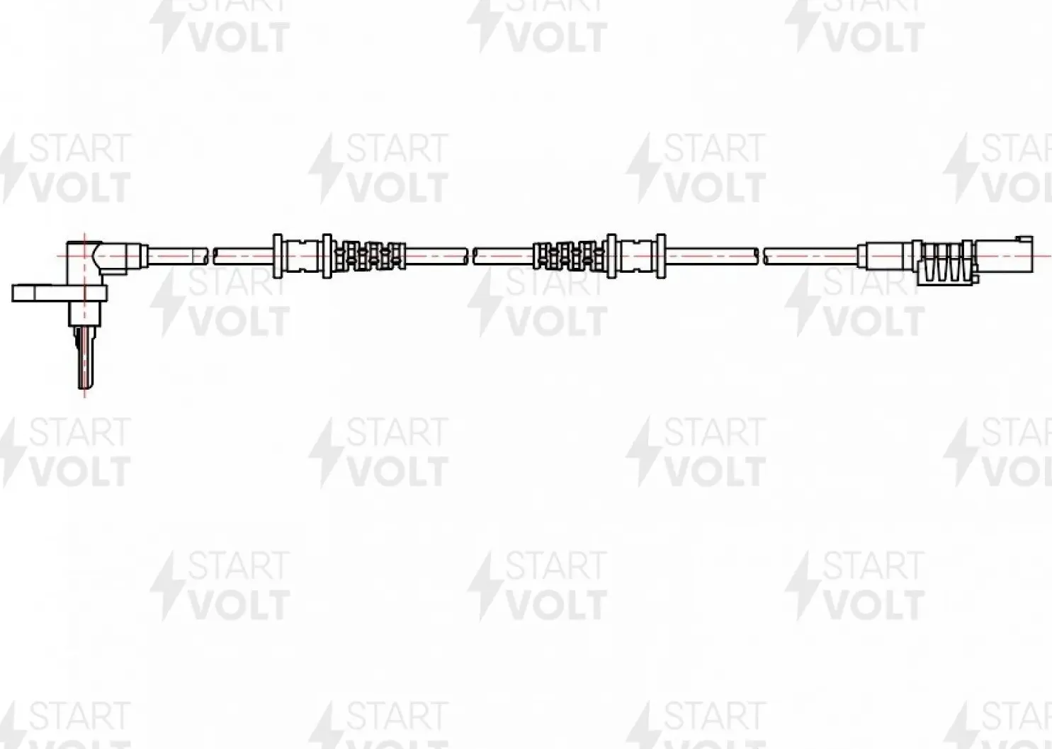 Датчик ABS для а/м Mercedes-Benz Sprinter (06-) перед. лев./прав. 965мм (VS-ABS 1514) (Startvolt). Артикул vs-abs-1514